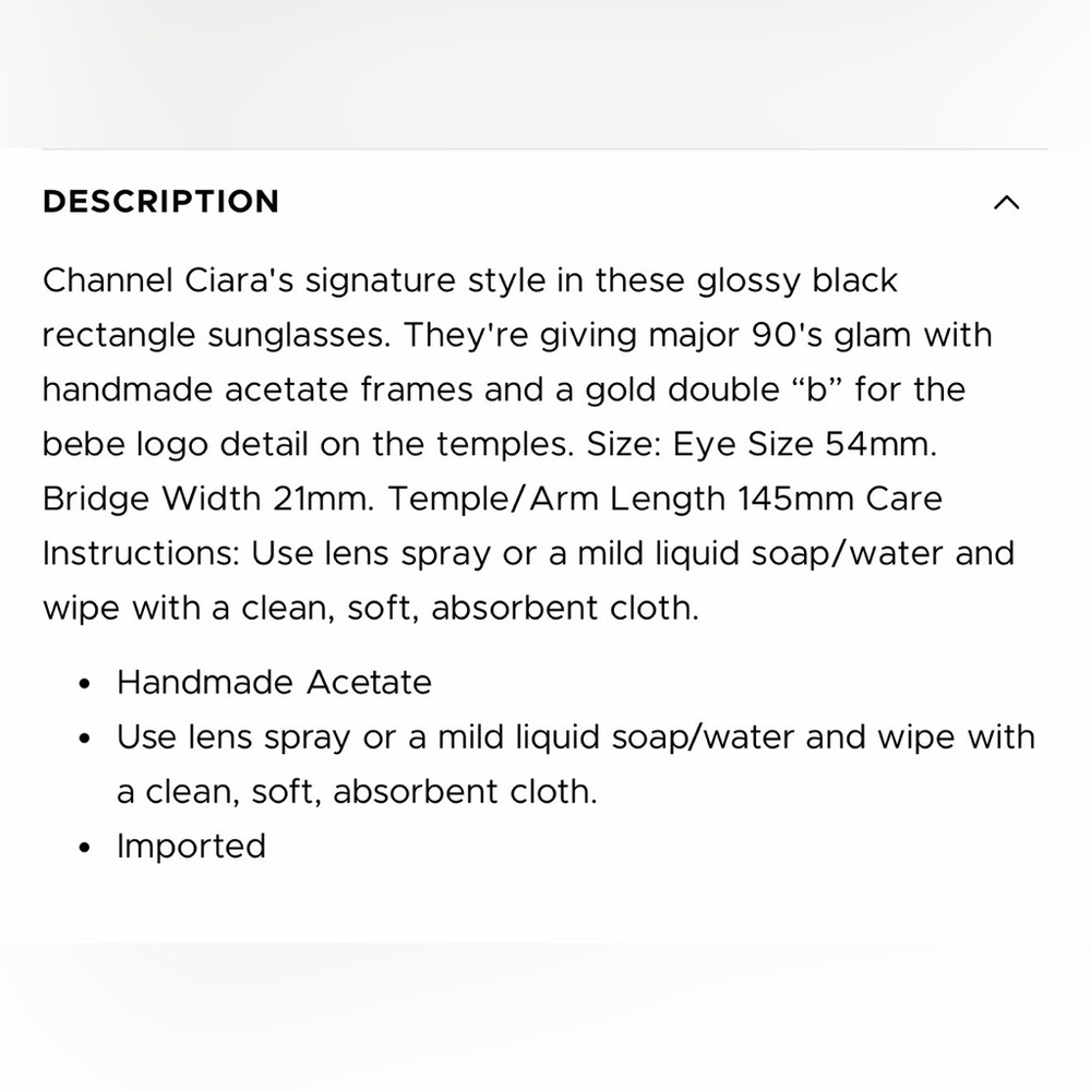 Bebe Rectangular Sunglasses - Picture 4 of 9